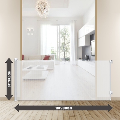 Children Kids Safety Plastic Retractable Baby Gate Indoor Safety Gate Fences