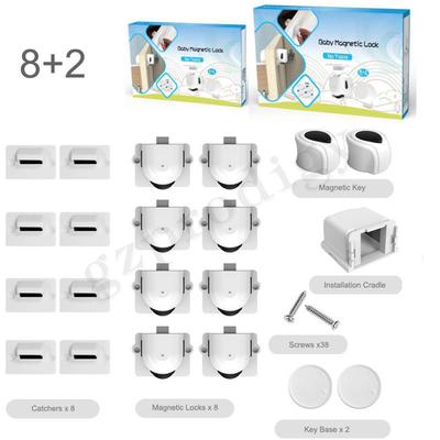 Manufacturer Practical Sturdy Magnetic Safety Lock For Drawers ABS Material