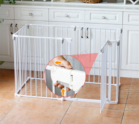 Multiscene White Foldable Baby Playpen Extendable With Automatic Lock
