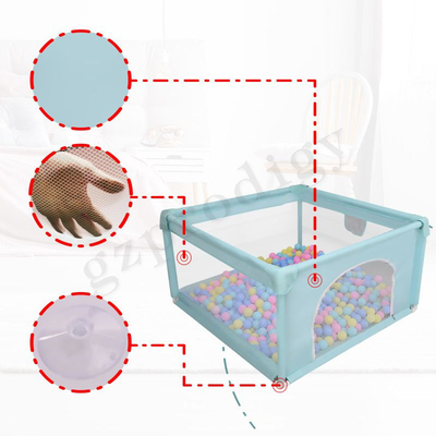 1.2*1.2m Square Green Customize Portable Baby Playpen For Boys and Girls