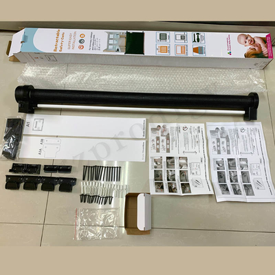 Factory Price Extendable Sturdy Retractable Child Gate , Durable Retractable Pet Gate For Stairs