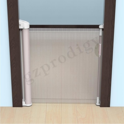 Retractable Mesh Baby Safety Gates Aluminum Frame For Hallways