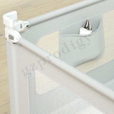 Visible Grey Iron Baby Bed Rail Detachable Vertically Lifting