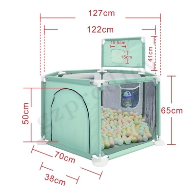 Foldable Multicolor Portable Baby Playard Fence Oxford Fabric Material
