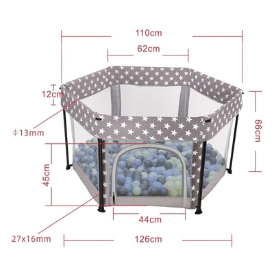 Multifunctional Portable Metal Fabric Baby Playard Folding Travel Playpen Indoor and Outdoor Use