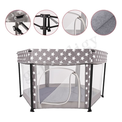 Multifunctional Portable Metal Fabric Baby Playard Folding Travel Playpen Indoor and Outdoor Use