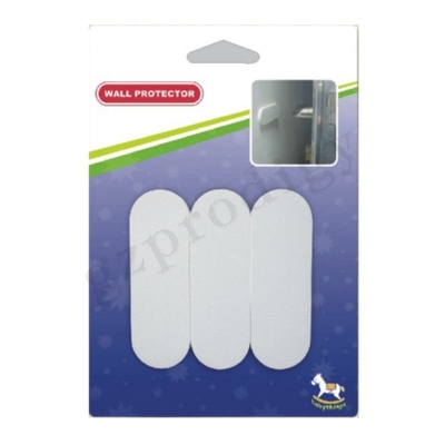 Prodigy EVA+PU Strip Shape White Quiet And Shock Absorbent Wall Bumper Door Stop