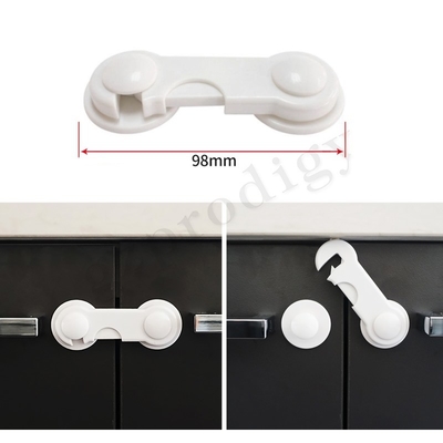One Hand Operation Baby Safety Lock Plastic Cabient Drawer Lock