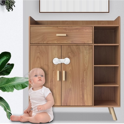 One Hand Operation Baby Safety Lock Plastic Cabient Drawer Lock