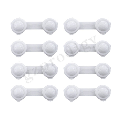 Multi-purpose Adhesive Plastic Baby Safety Lock White Cabinet Drawer Latch