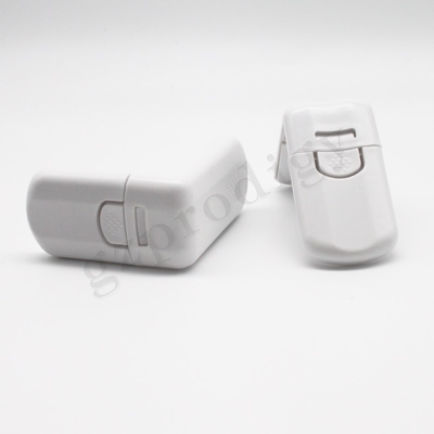 Practical White Drawer Safety Latch , L Shape Dog Proof Cupboard Locks