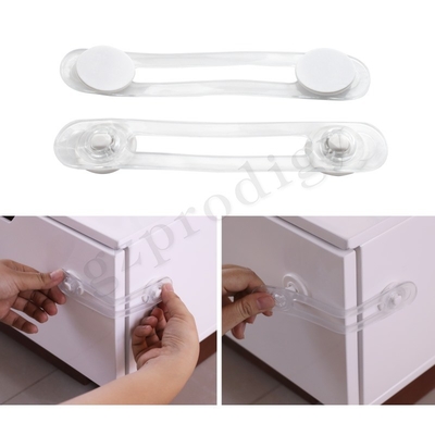 Multipurpose PVC Safety Cupboard Locks , Transparent Safety Latches For Cabinets