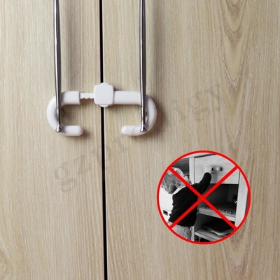C Shape ABS Kitchen Cabinet Safety Locks , Multifunctional Baby Security Lock