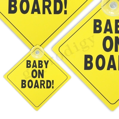 ISO9001 Waterproof Child On Board Sticker , Odorless Personalised On Board Car Sign