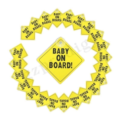 ISO9001 Waterproof Child On Board Sticker , Odorless Personalised On Board Car Sign