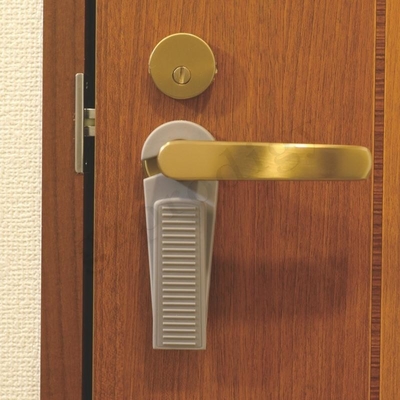 Soft Rubber  Anti Abrasion Hook Type Anti Slip Plastic Door Wedge For Wall Protecting