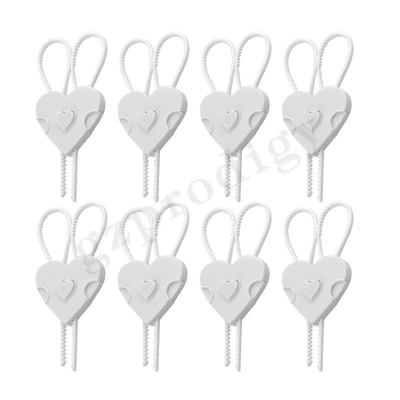 Non Adhesive Door Handle Safety Lock Bendable Childproof White Color