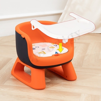 Multifunctional PVC Baby Folding Chair Lightweight Baby Folding Chair With Dinner Plate