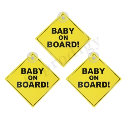 Waterproof Baby On Board Sticker Multipurpose 135x135mm Practical