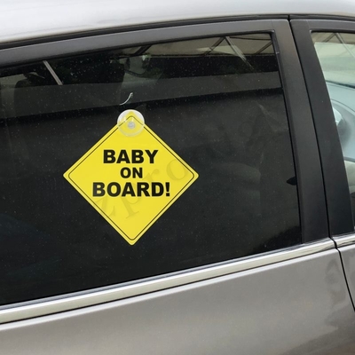 Waterproof Baby On Board Sticker Multipurpose 135x135mm Practical