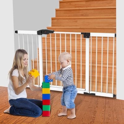 Adjustable Baby Safety Gate Auto Close Baby Safety  Gate Triple Protection Baby Pet Gate