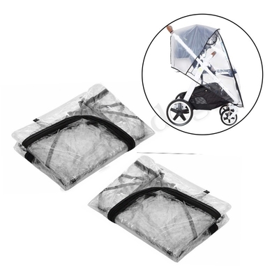 PVC Stroller Rain Cover Universal Stroller Accessory Baby Travel Weather Shield Windproof Protect From Dust