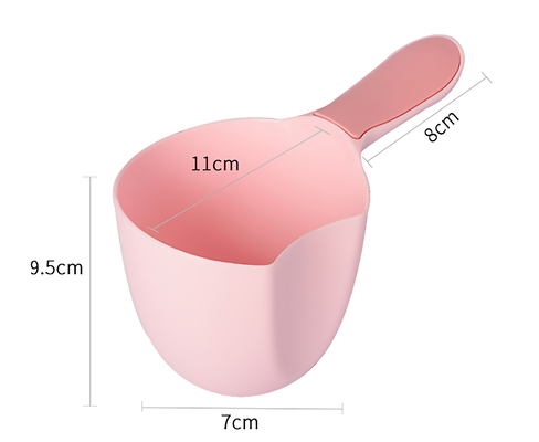 Plastic With Handle Portable Bath Shampoo Rinse Cup For Baby Hair Wash