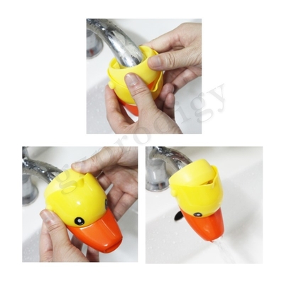 Cute Duck Shape Plastic Kids Facuet Extender Bathroom Kithcen Use