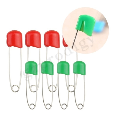 Baby Carbon Steel Decorative Safety Pins Green And Yellow color