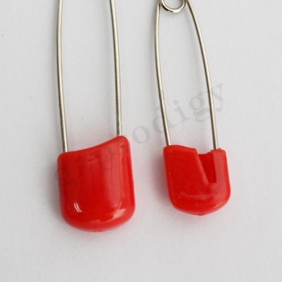 Baby Carbon Steel Decorative Safety Pins Green And Yellow color