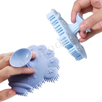 Baby Bath Silicone And Sclap Cap Brush Baby Safety Hair Shampooer Brush