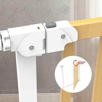Extendable No Drilling White Baby Metal Gate Multiscene Extra Wide Auto Close