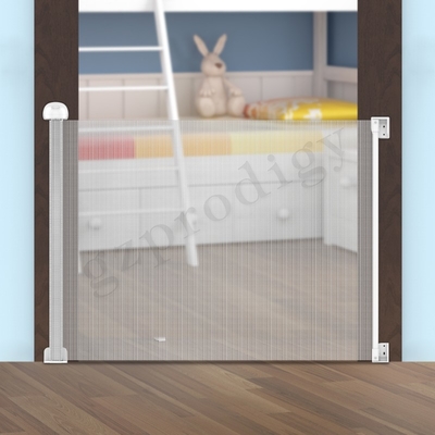 Pet Friendly Double Lock System Rolling Mesh Gates For Baby Safety