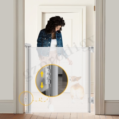 Prodigy Indoor Outdoor Retractable Gate Wall To Banister Retractable Gate Extendable Safety Gate For Dogs