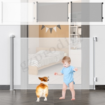 Prodigy Indoor Outdoor Retractable Gate Wall To Banister Retractable Gate Extendable Safety Gate For Dogs