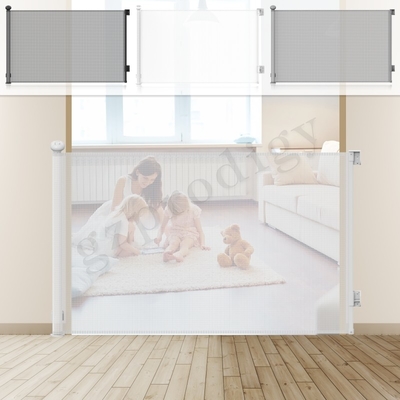 No Drill Retractable Gate Mesh Stairs Guards Customize Child Door Barrier