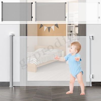 196&quot; Extra Width Retractable Outdoor Pet Gate Roll Up Baby Safety Retractable Gate For Ourdoor And Indoor