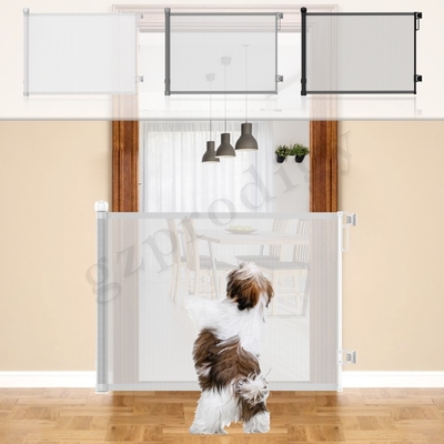 ABS Mesh Retractable Safety Gate Outdoor White Grey Black