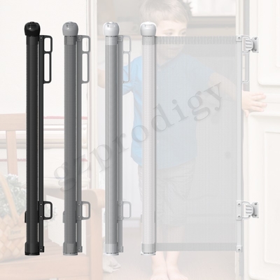 ABS Mesh Retractable Safety Gate Outdoor White Grey Black