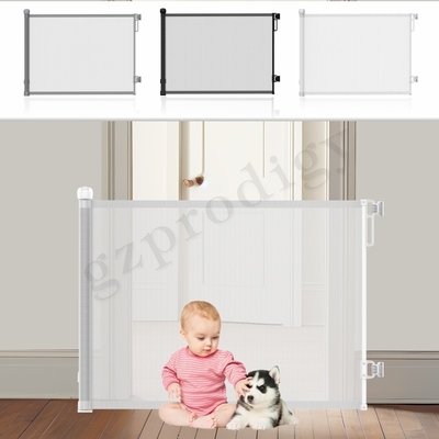 71 Inch Dog Mesh Retractable Baby Gate For Stair Doorway