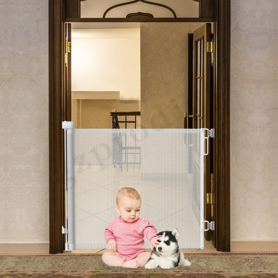 71 Inch Dog Mesh Retractable Baby Gate For Stair Doorway