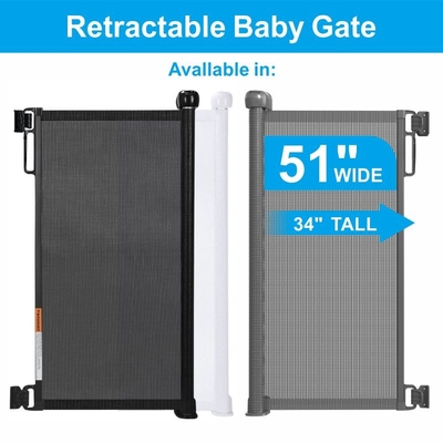 Prodigy Baby Door Stair Gate Pet dog Retractable Safety Gate Portable Safety Gate