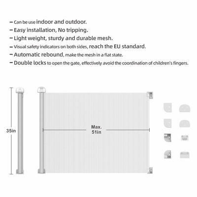 Premium ABS Retractable Baby Gate Baby Safety Accessories