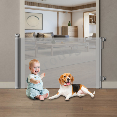 Extra Wide Pets Mesh Safety Gate Extends To 55&quot; For Babies Outdoor Protection