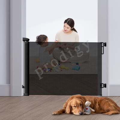 Prodigy Multifunction Wall Fixed Stair Gate  5M Retractable Gate For Awkward Banisters
