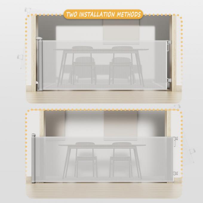 Gate Design Multi Direction 120 Inch Mesh Safety Retractable Gate No Drilling Multi Direction ...